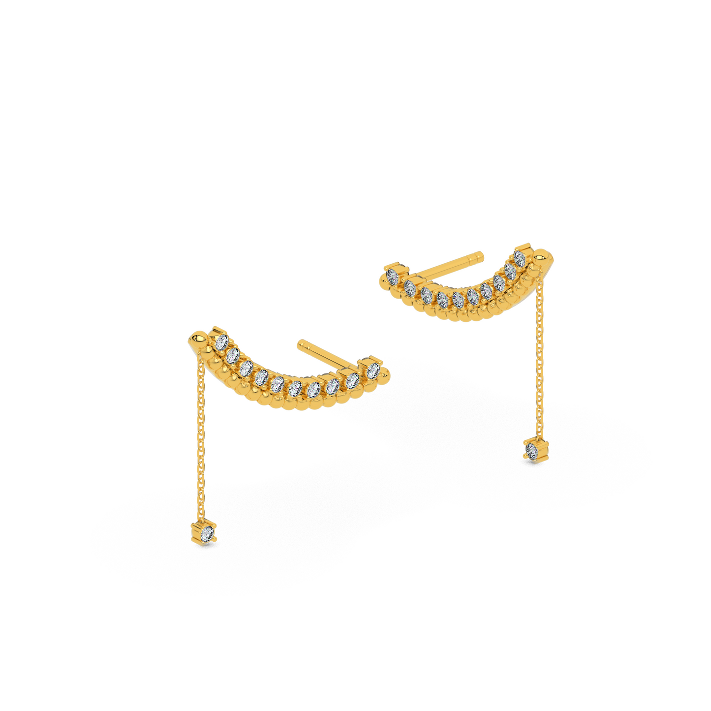 Golden Gleam Diamond Earring 18K