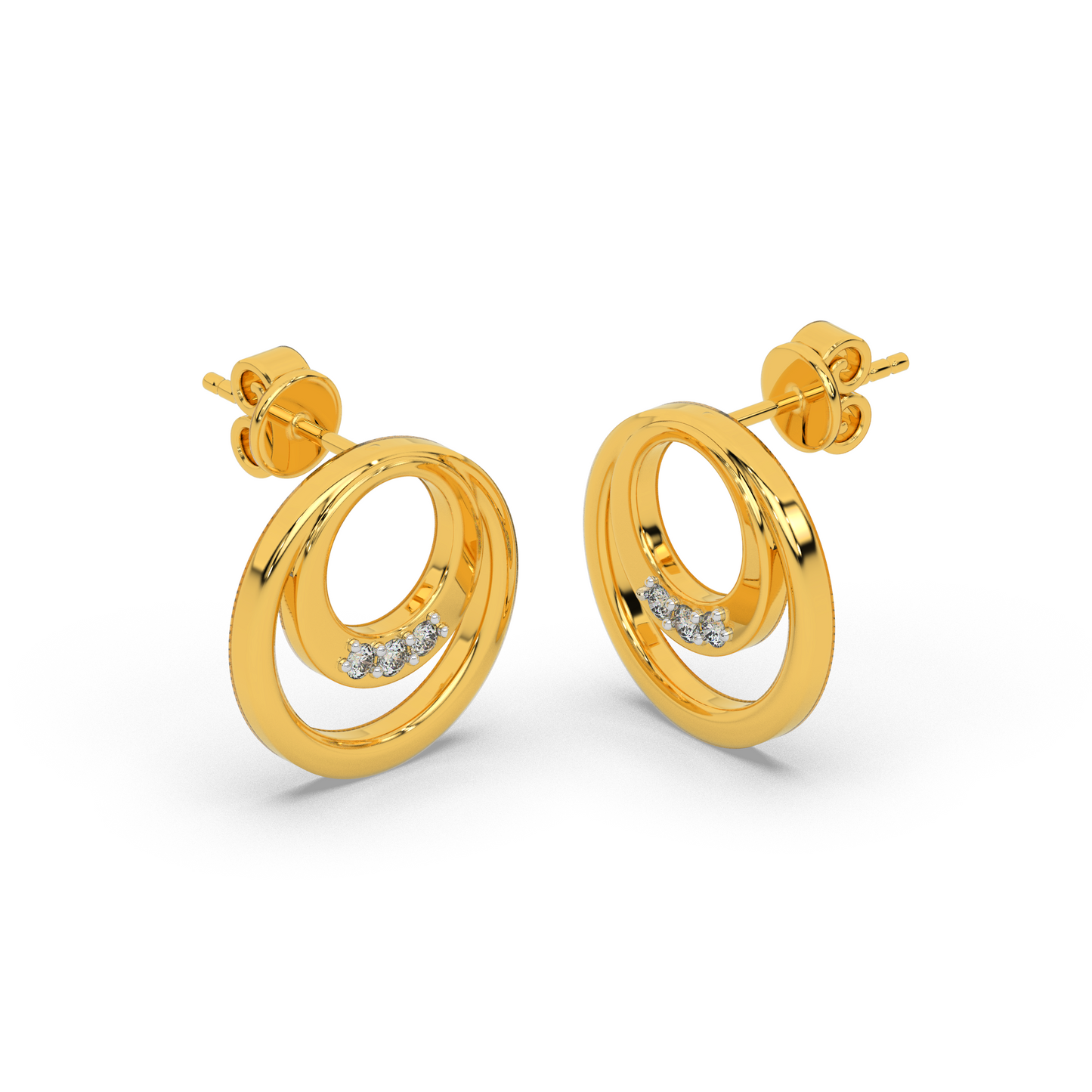 Opulent Radiance Diamond Earring 18K