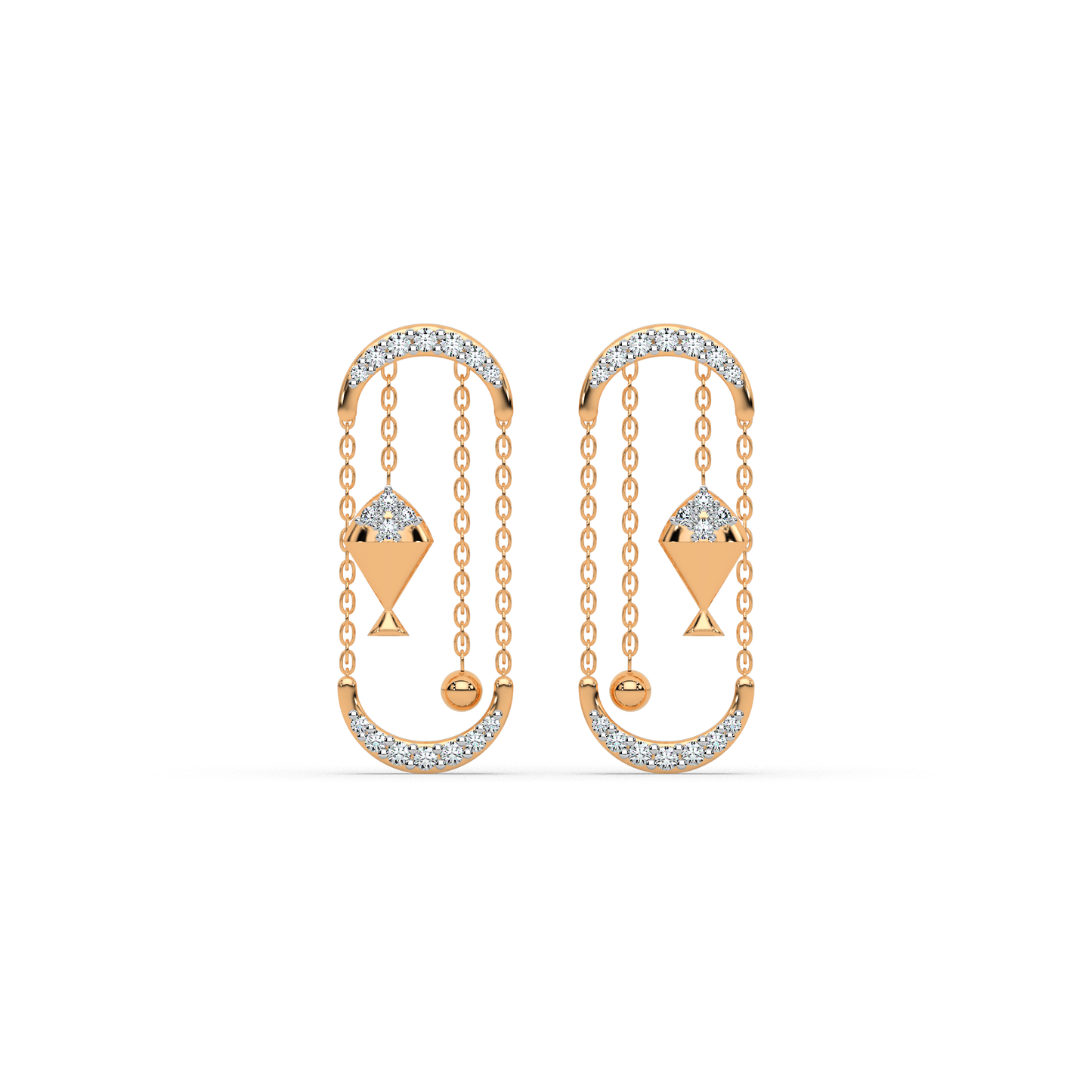 Shimmering Grace Diamond Earring 18K
