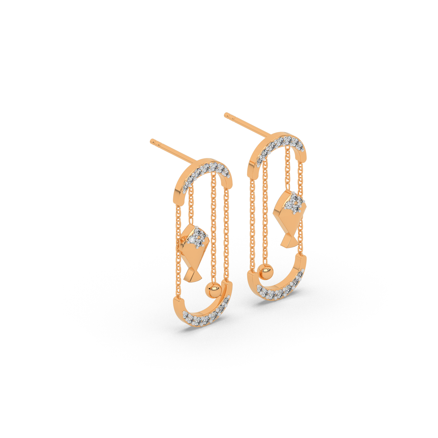 Shimmering Grace Diamond Earring 18K