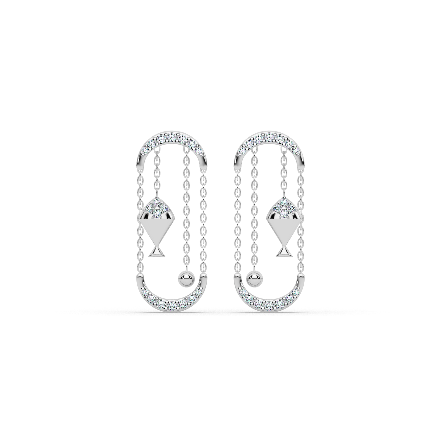 Shimmering Grace Diamond Earring 18K
