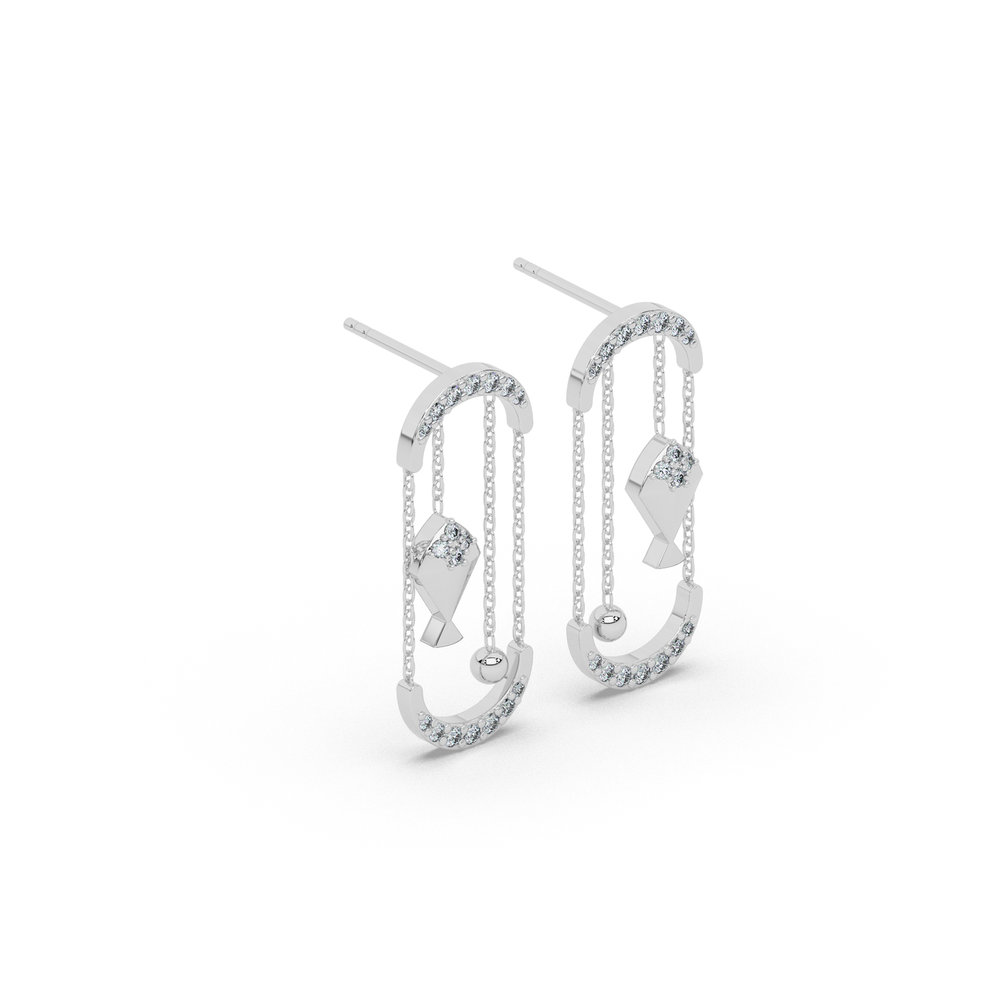 Shimmering Grace Diamond Earring 18K
