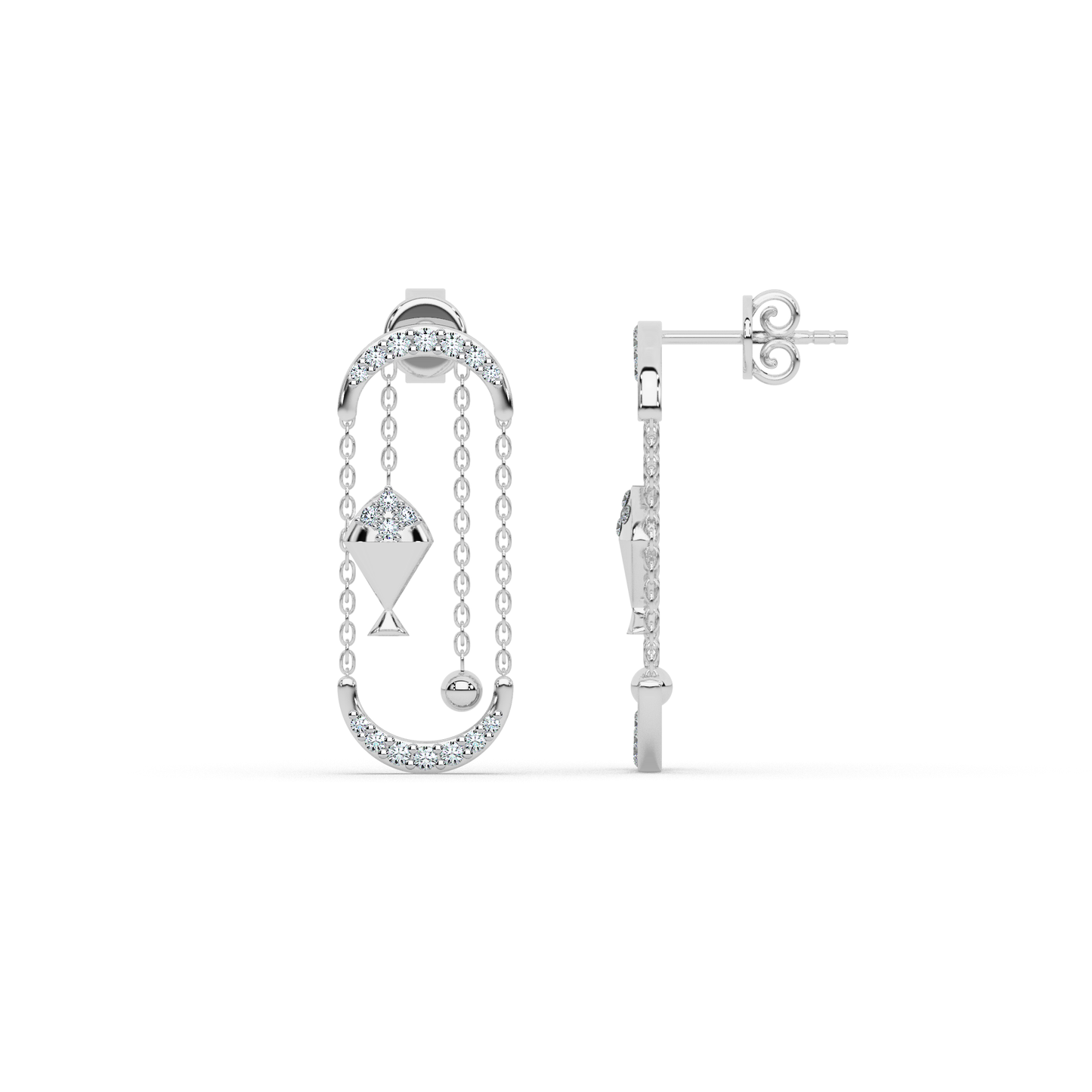Shimmering Grace Diamond Earring 18K