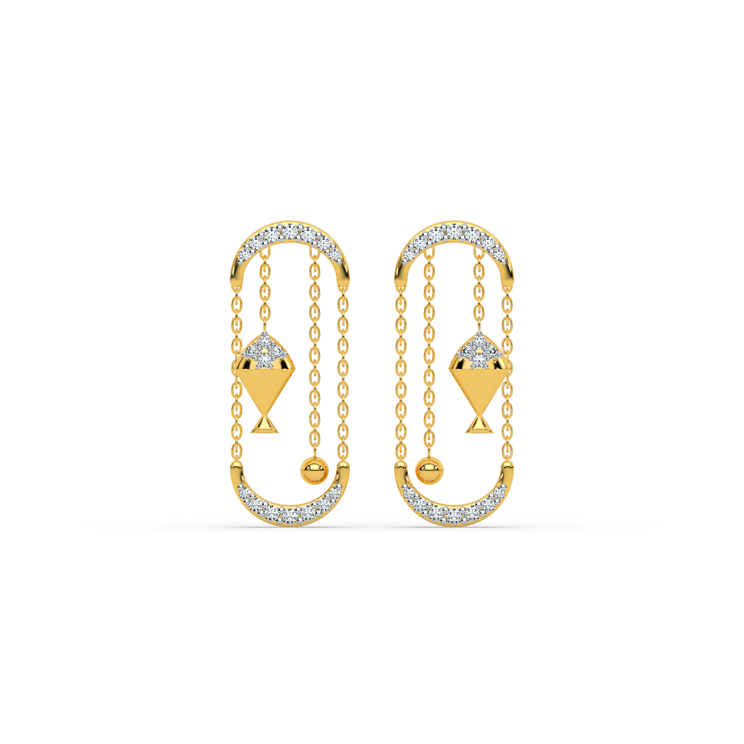 Shimmering Grace Diamond Earring 18K