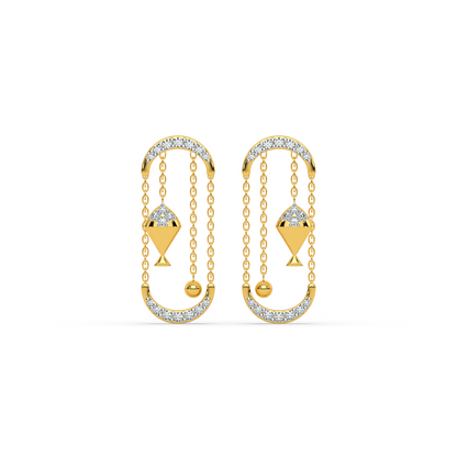 Shimmering Grace Diamond Earring 18K