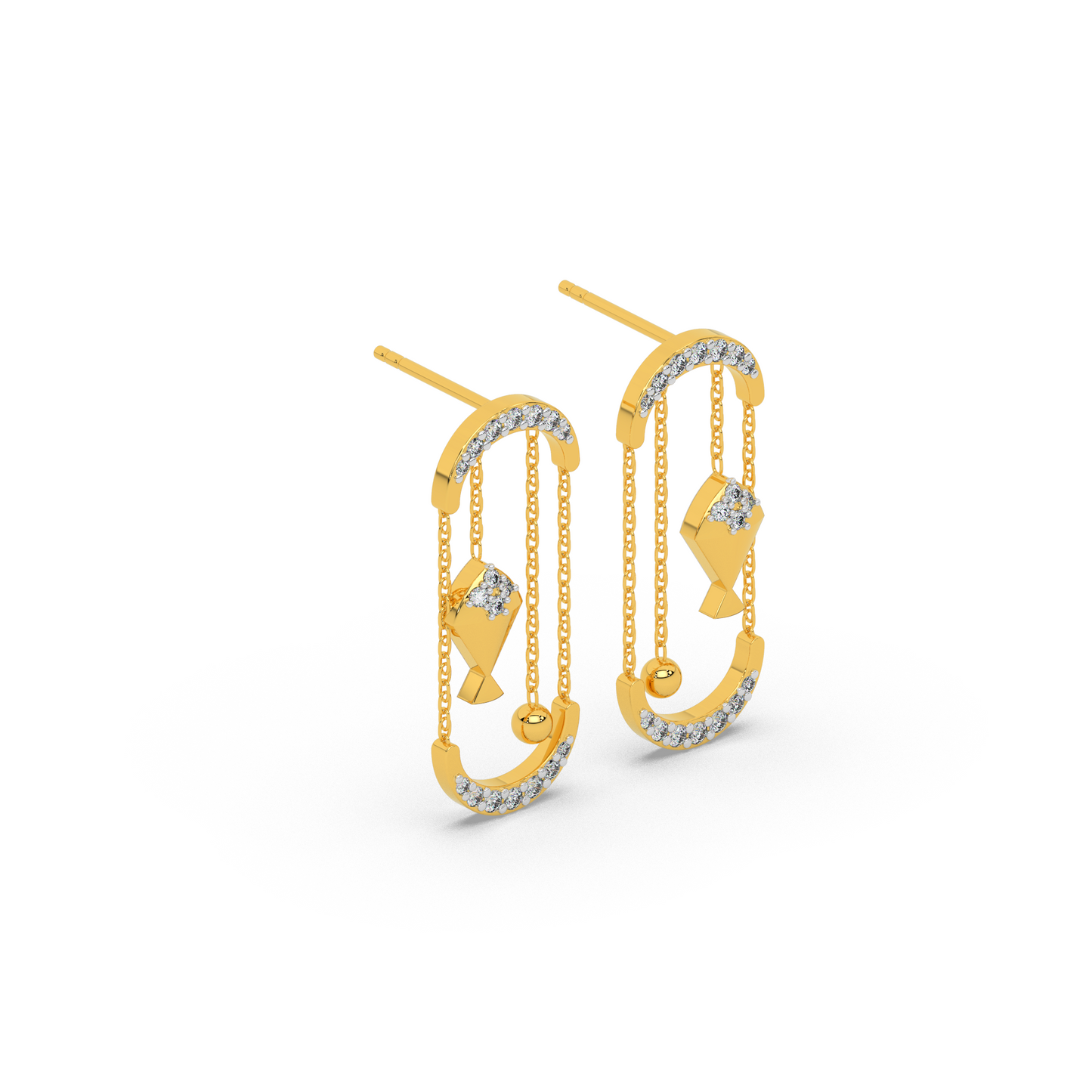 Shimmering Grace Diamond Earring 18K