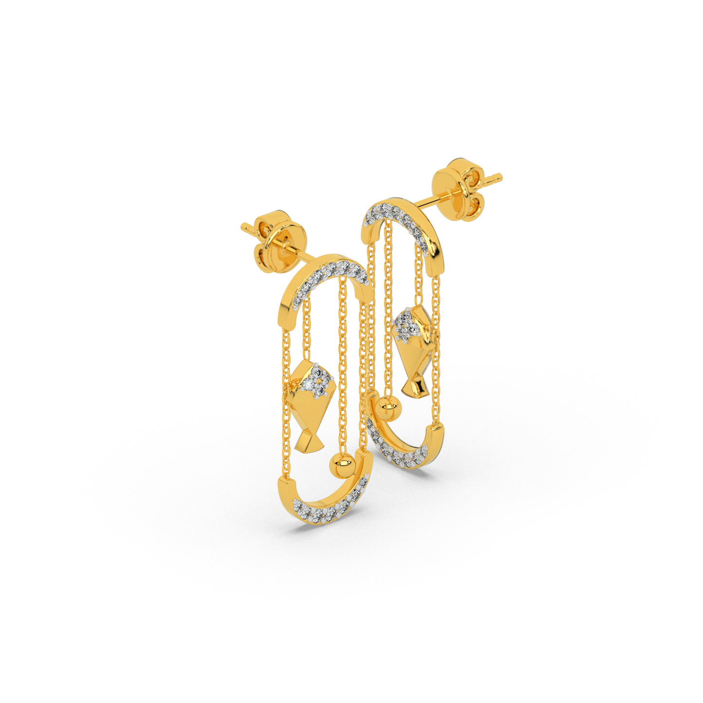 Shimmering Grace Diamond Earring 18K