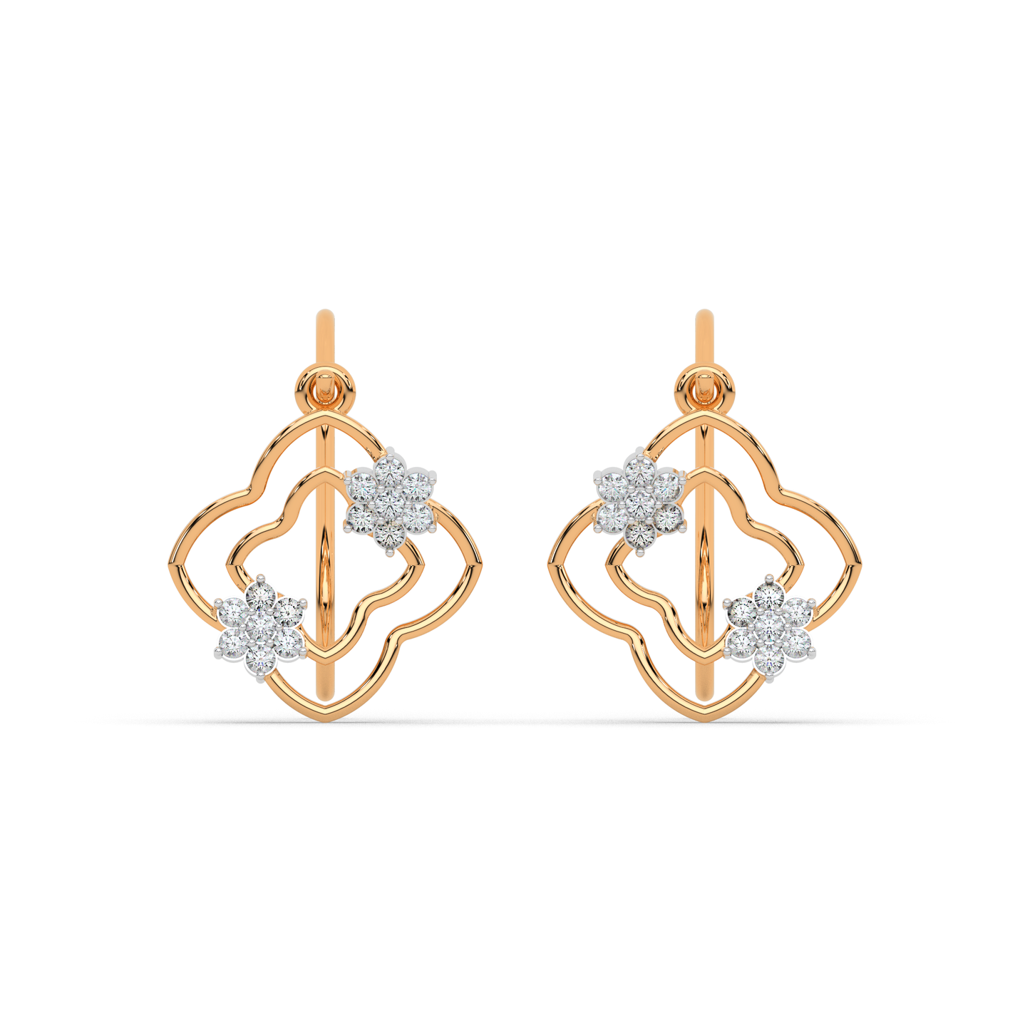 Golden Aura Diamond Earring 18K