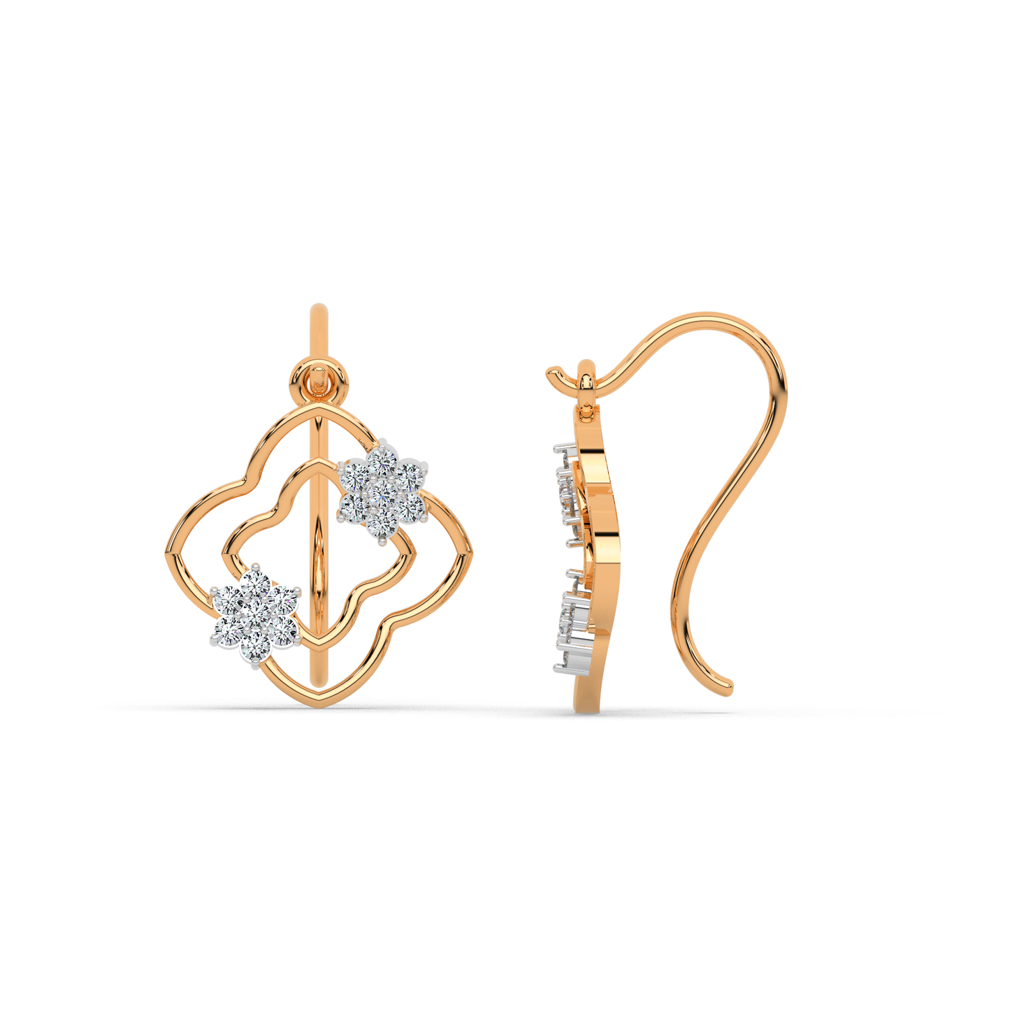 Golden Aura Diamond Earring 18K