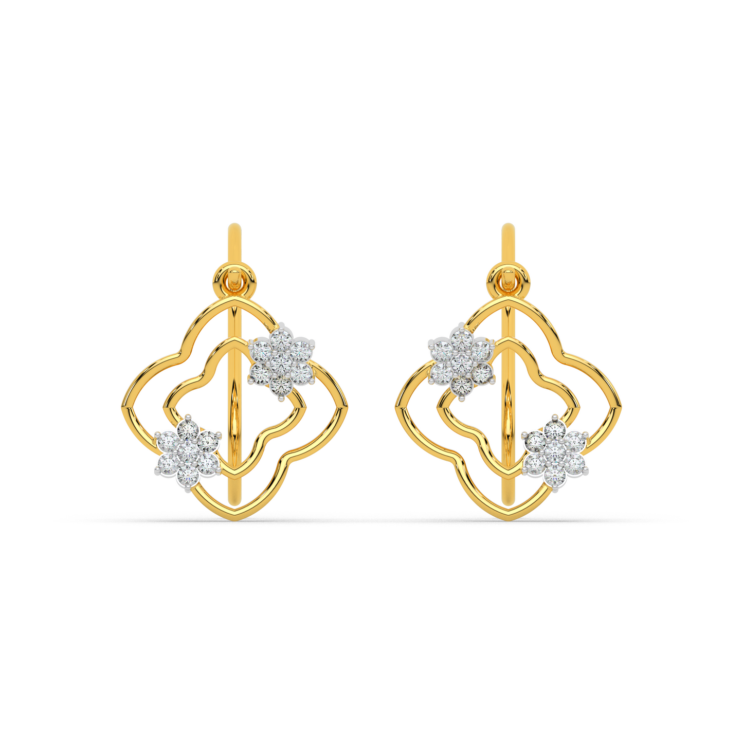 Golden Aura Diamond Earring 18K