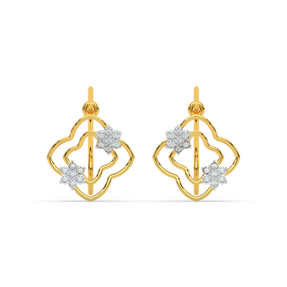 Golden Aura Diamond Earring 18K