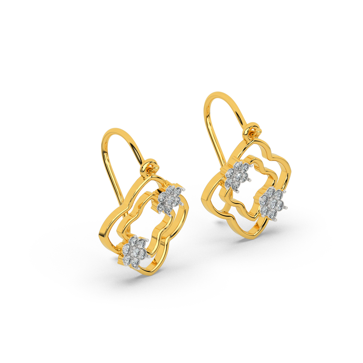 Golden Aura Diamond Earring 18K