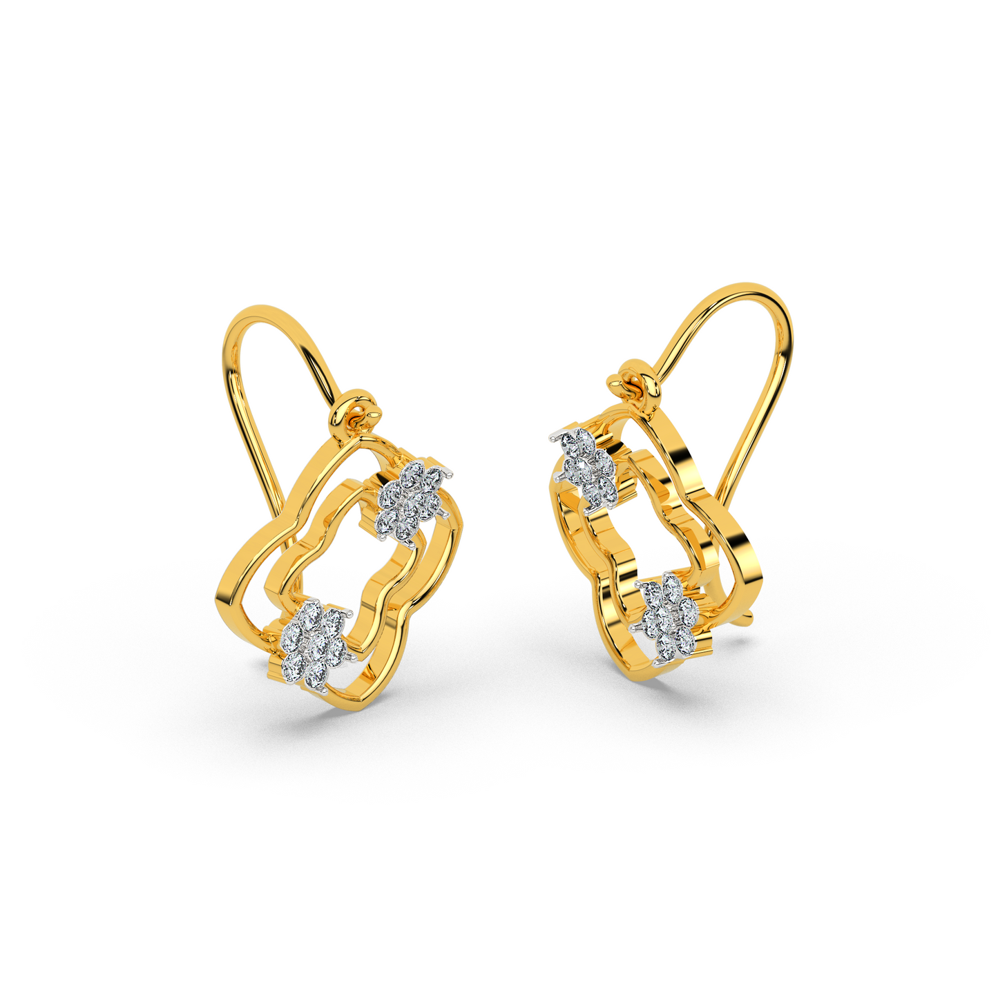Golden Aura Diamond Earring 18K