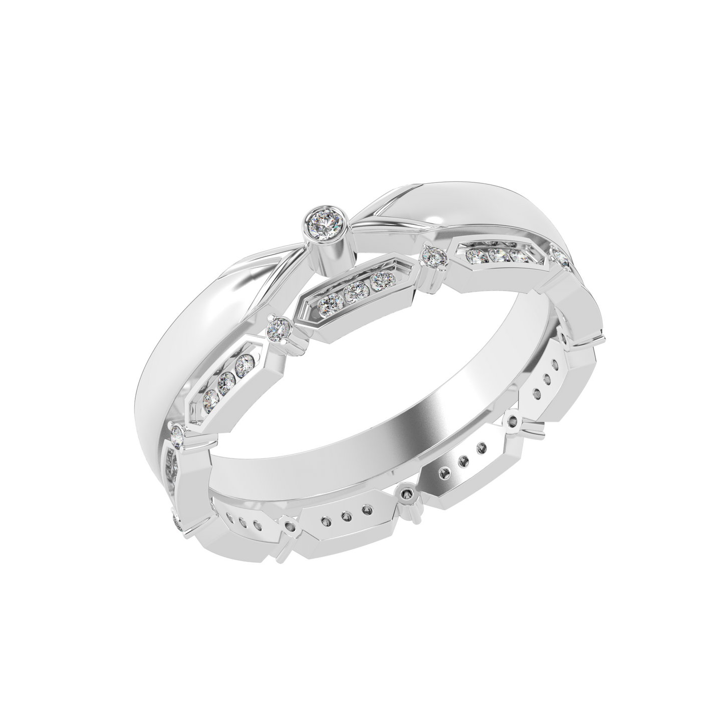 Moonlit Essence 18Kt Diamond Ring