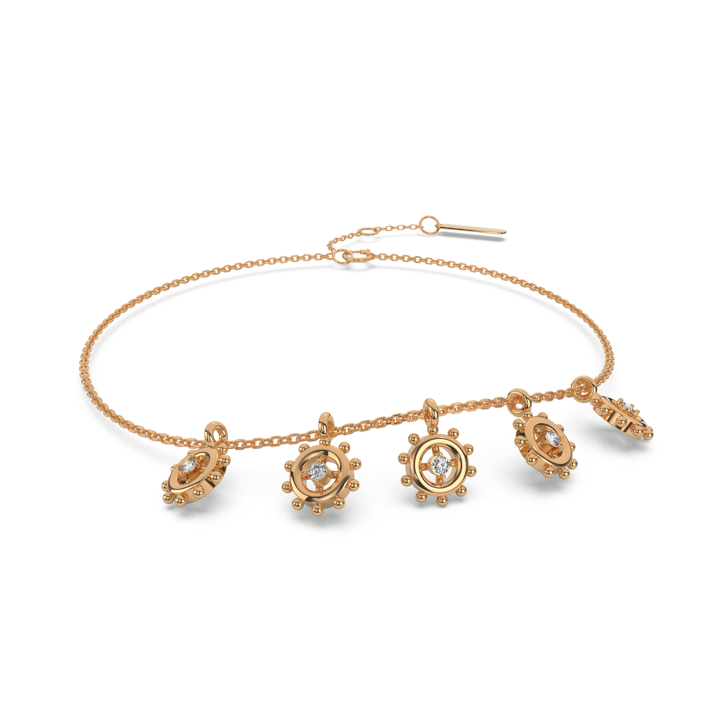 Whispering Waves Diamond Chain Bracelet 18K