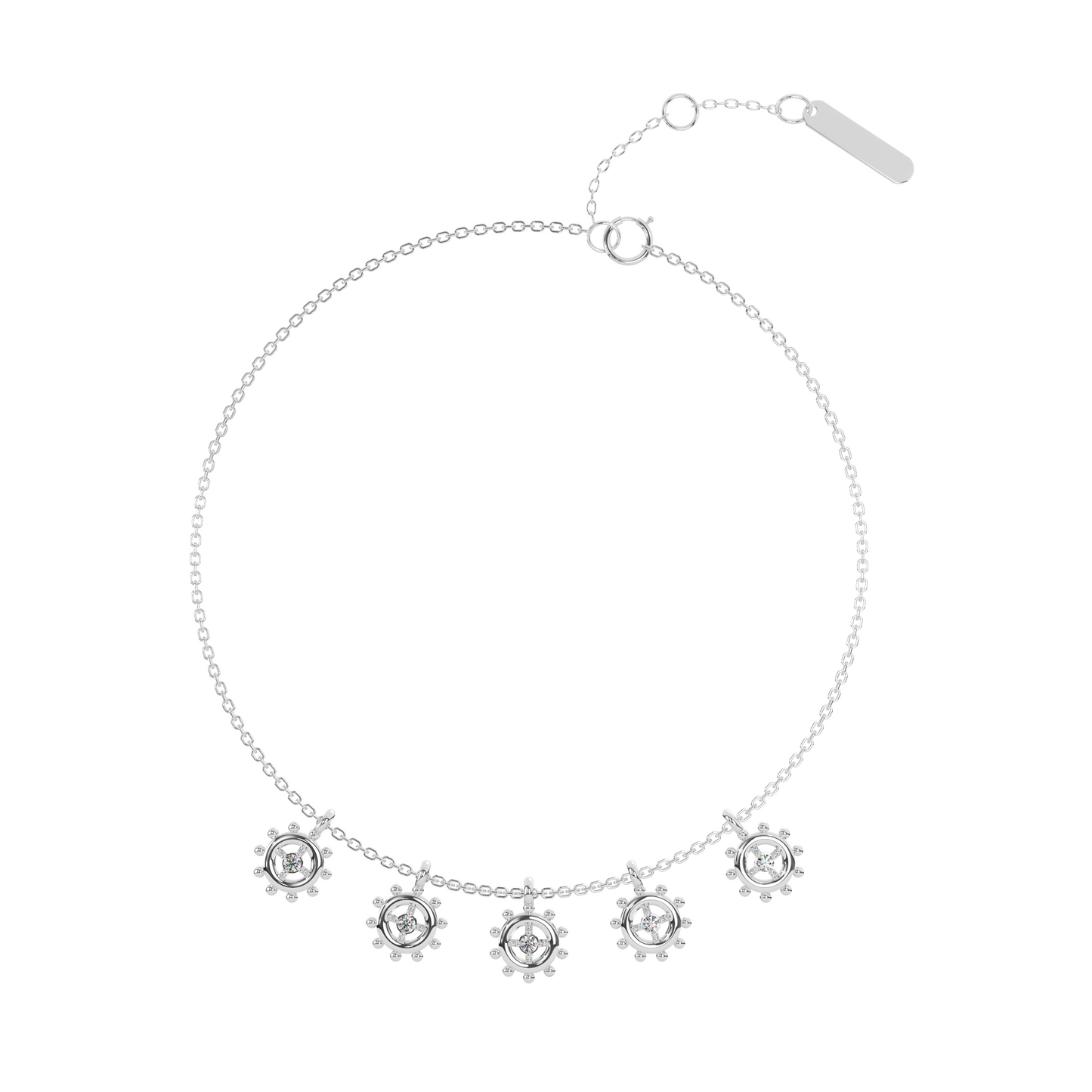 Whispering Waves Diamond Chain Bracelet 18K