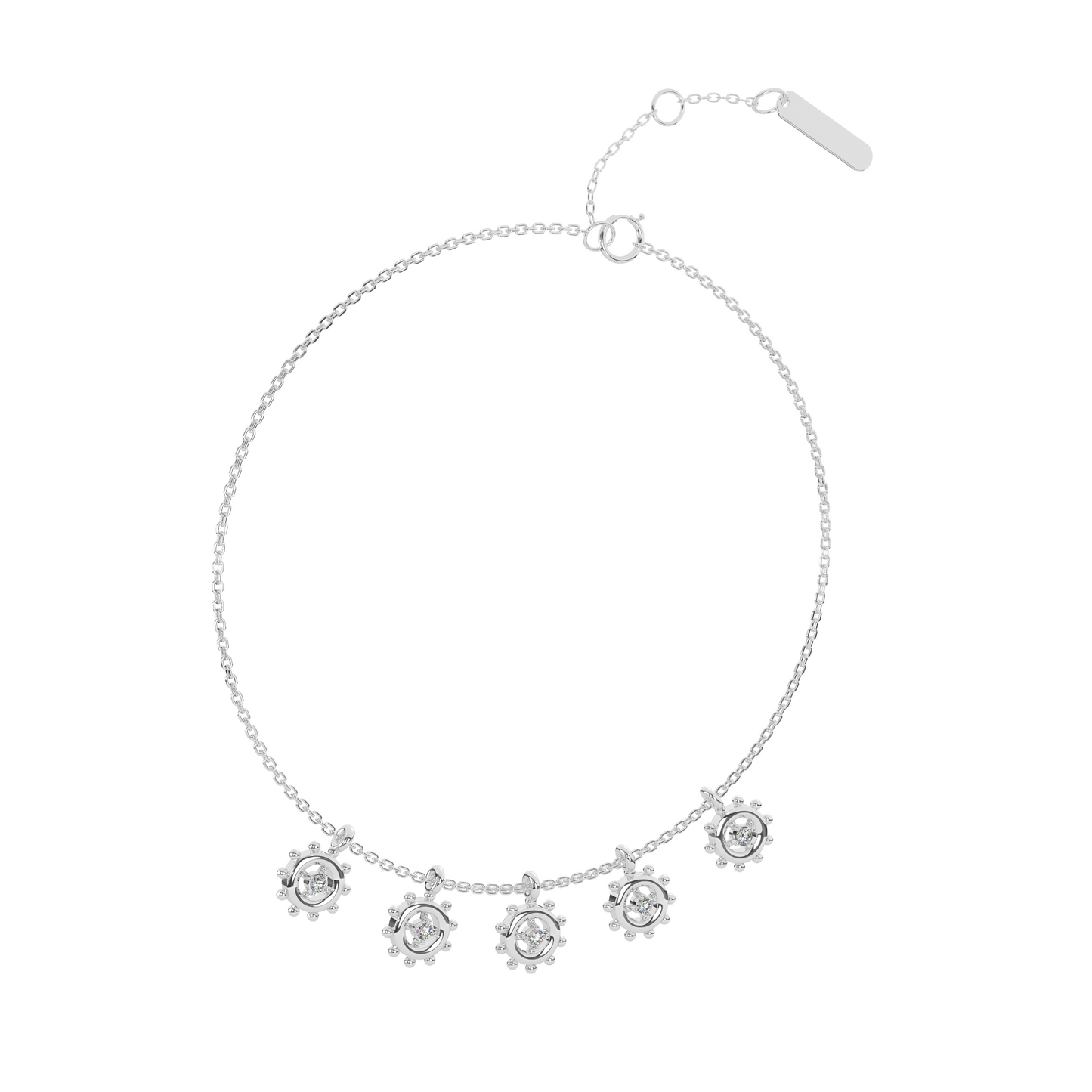 Whispering Waves Diamond Chain Bracelet 18K