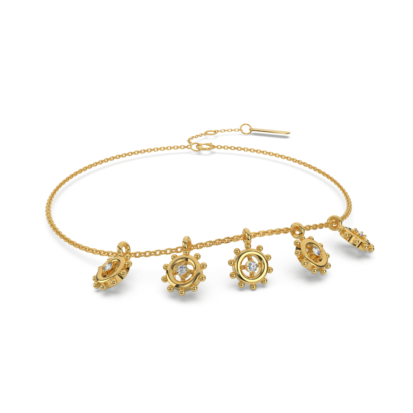 Whispering Waves Diamond Chain Bracelet 18K
