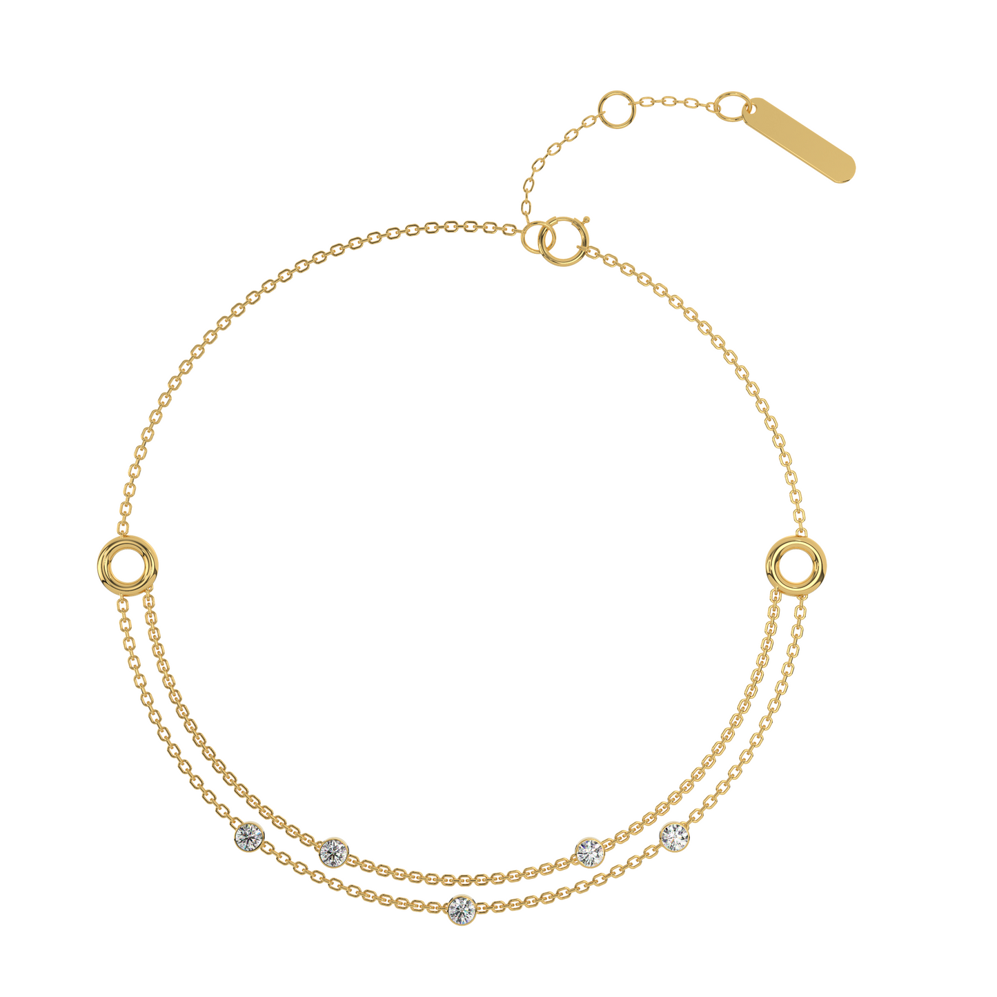 Harmonic Horizon Diamond Bracelet 18K