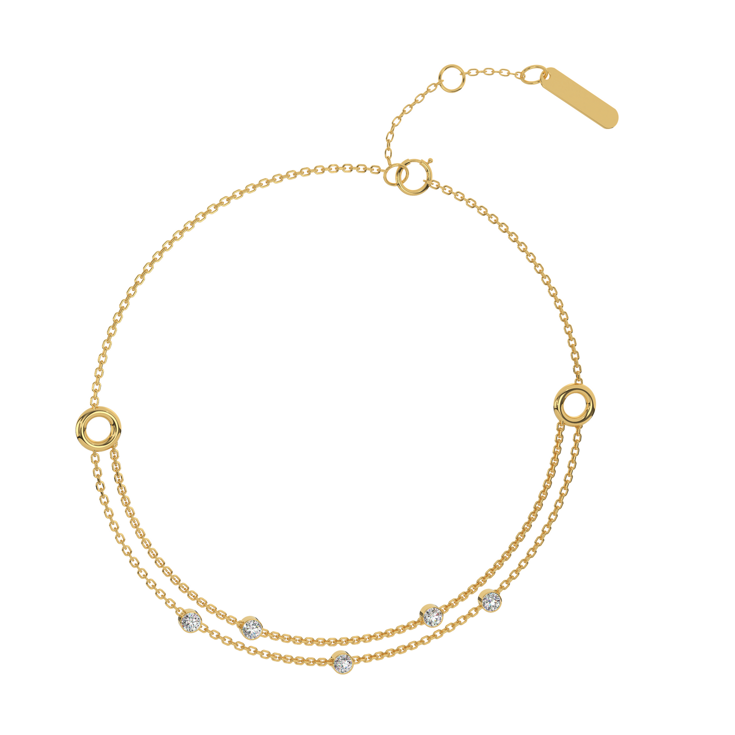 Harmonic Horizon Diamond Bracelet 18K