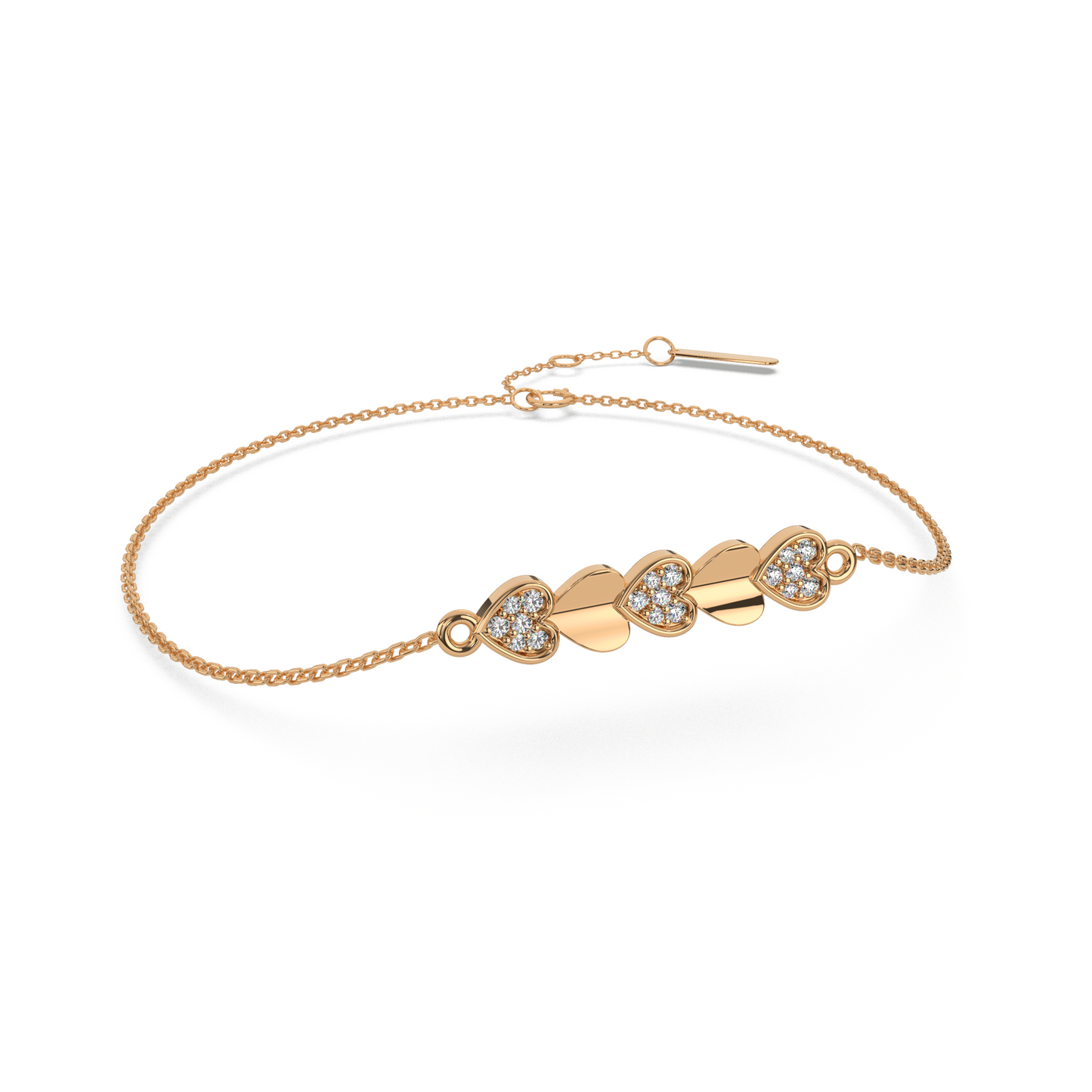 Lustrous Lagoon Diamond Chain Bracelet 18K
