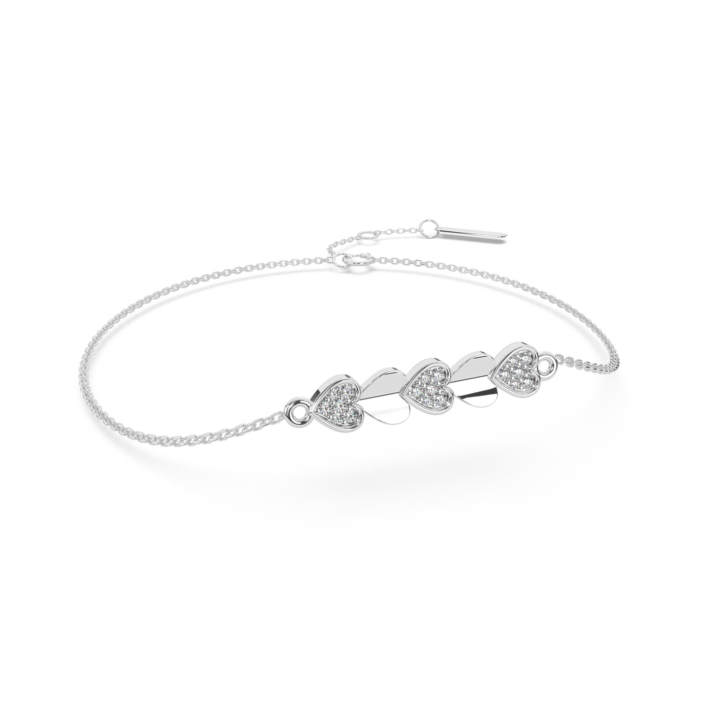 Lustrous Lagoon Diamond Chain Bracelet 18K