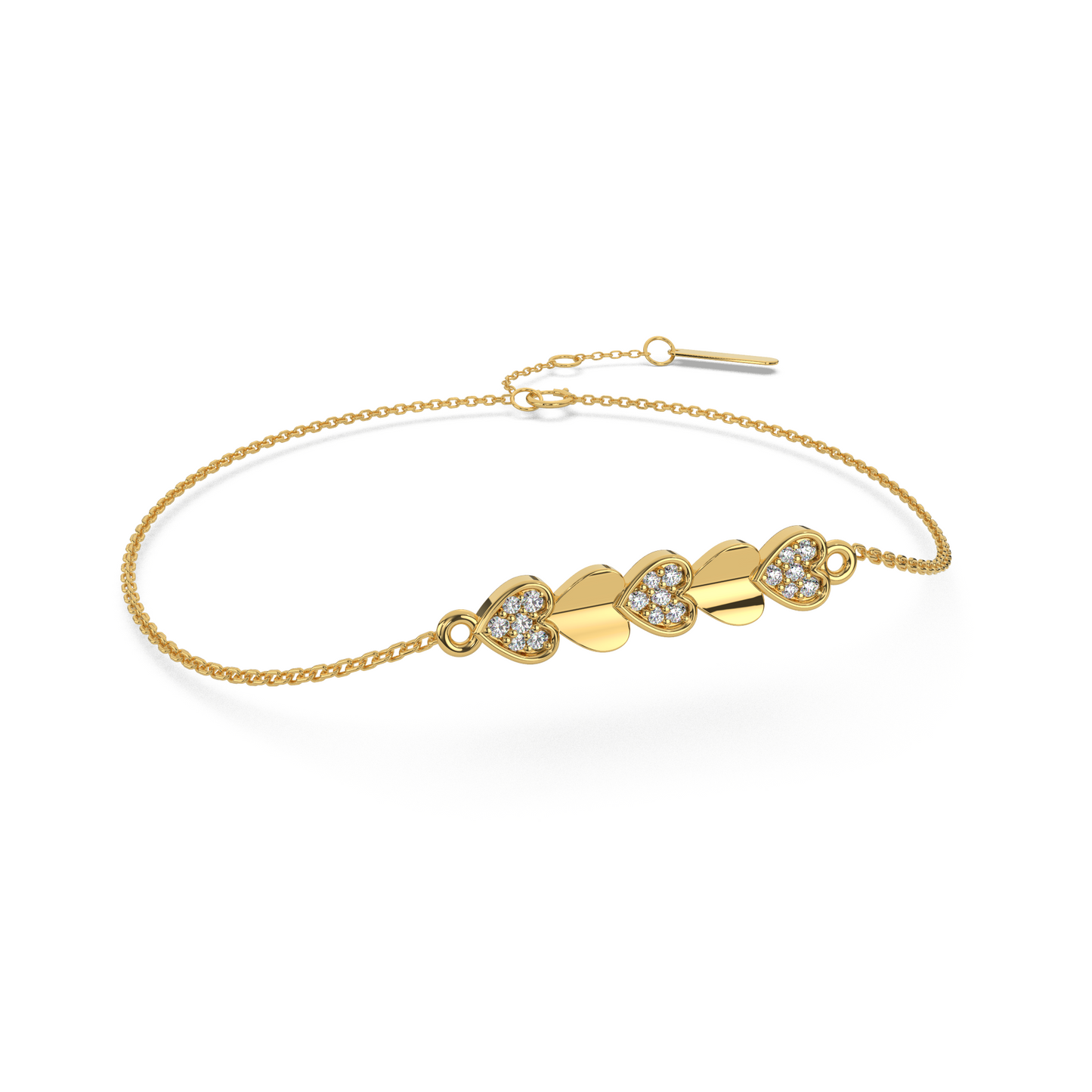 Lustrous Lagoon Diamond Chain Bracelet 18K