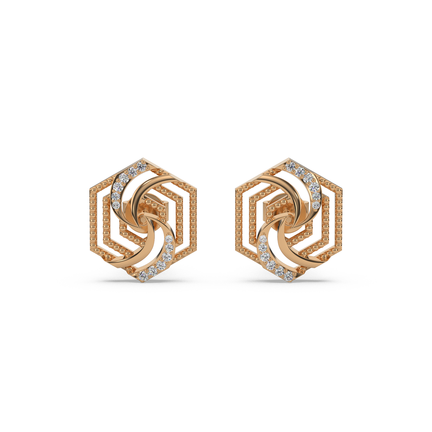 Radiant Gem Diamond Earring 18K