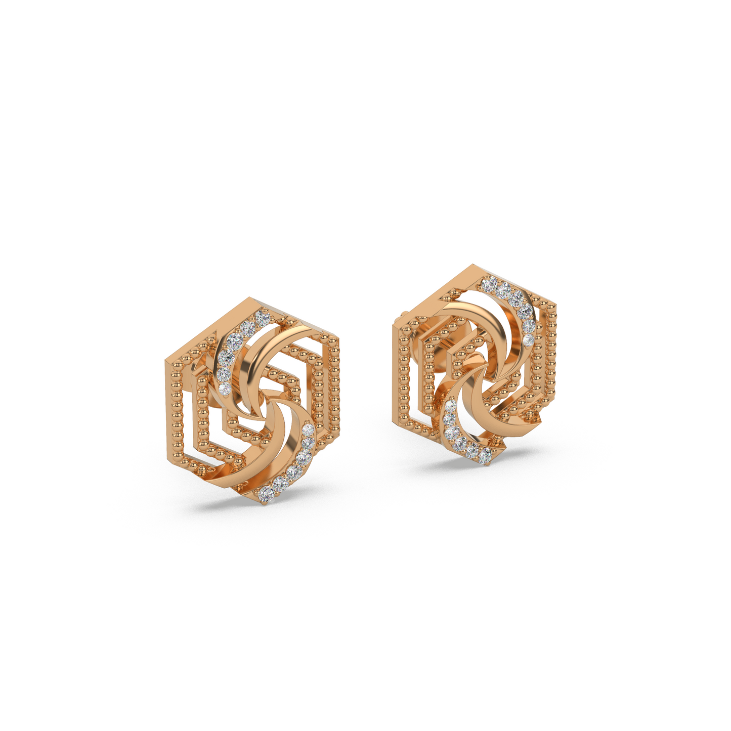 Radiant Gem Diamond Earring 18K