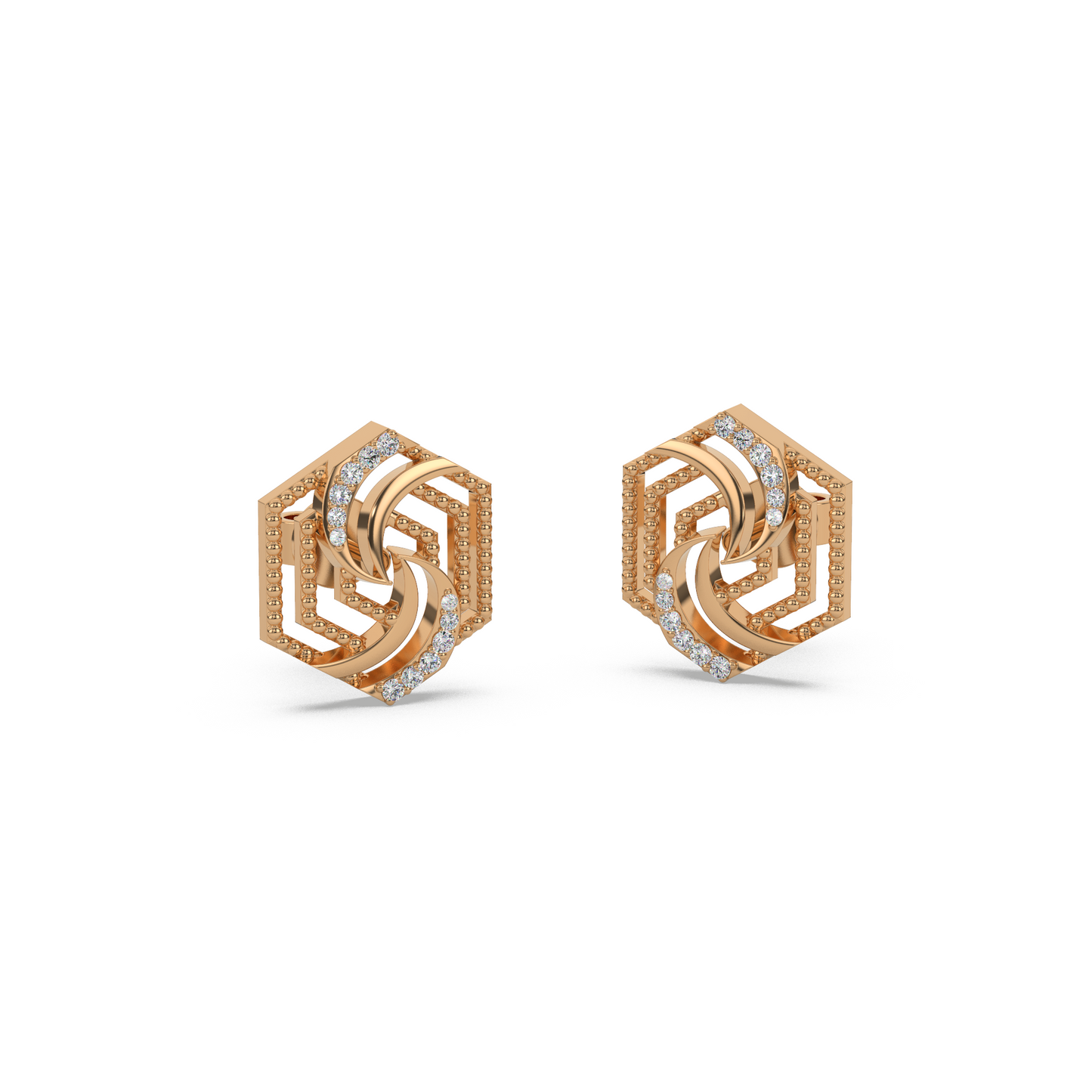 Radiant Gem Diamond Earring 18K