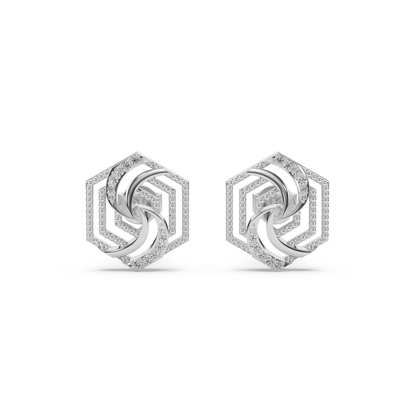 Radiant Gem Diamond Earring 18K