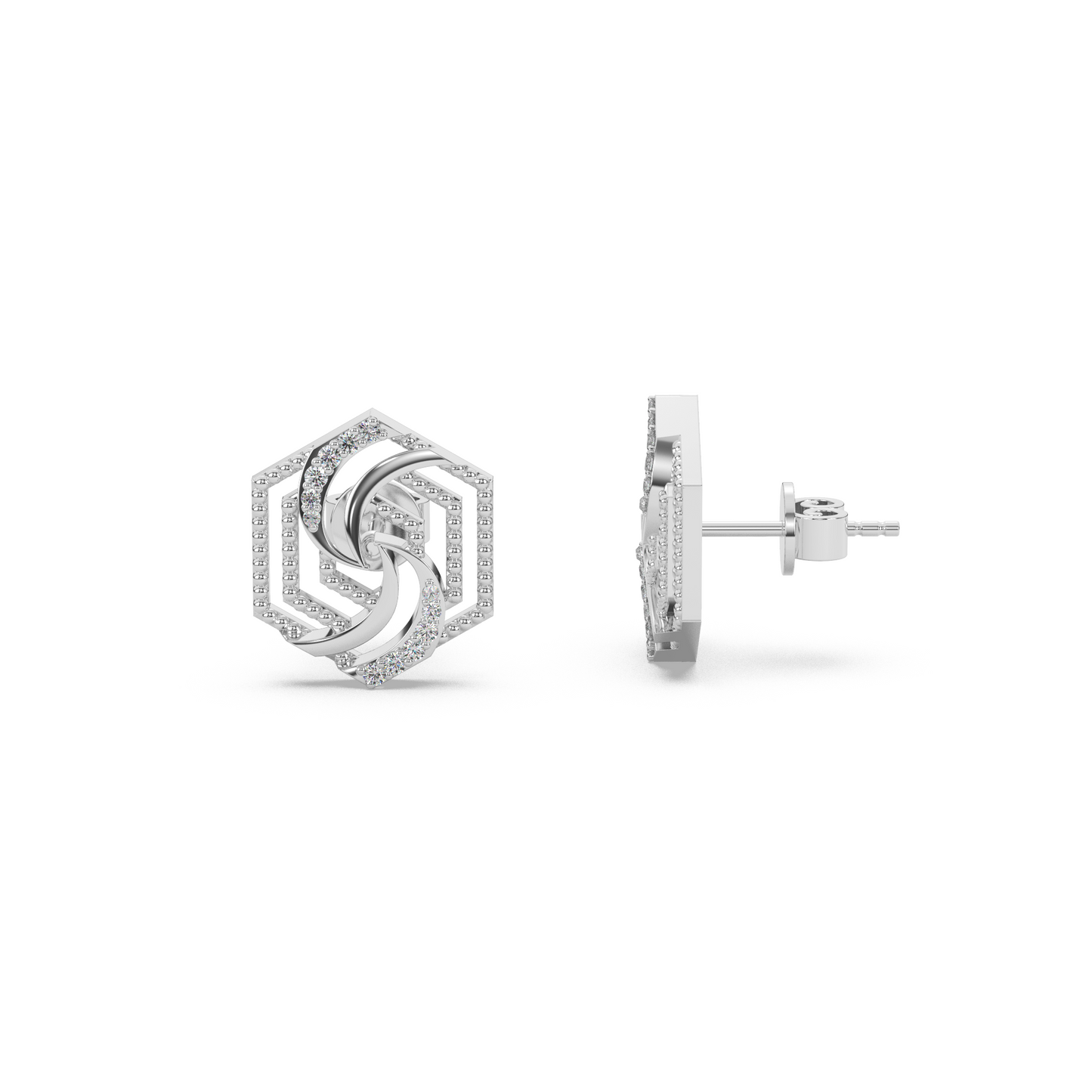 Radiant Gem Diamond Earring 18K