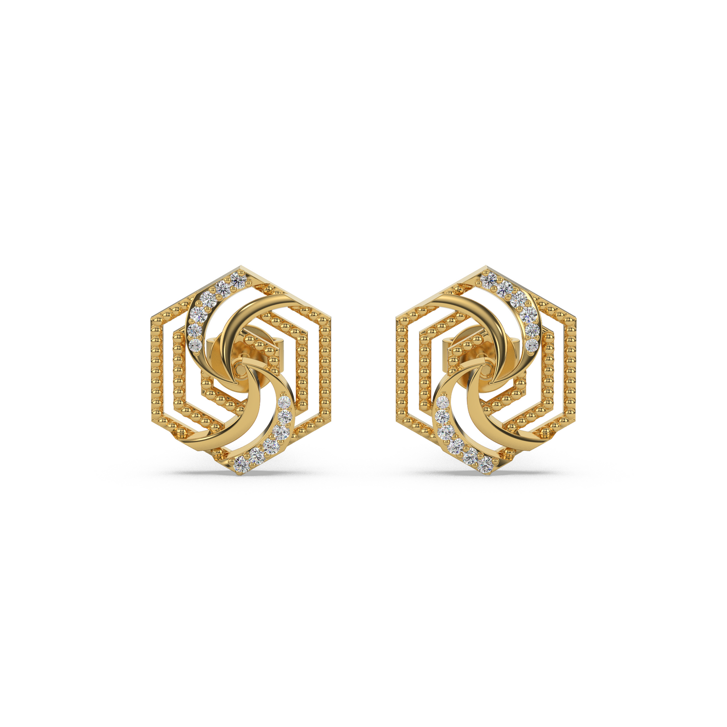 Radiant Gem Diamond Earring 18K