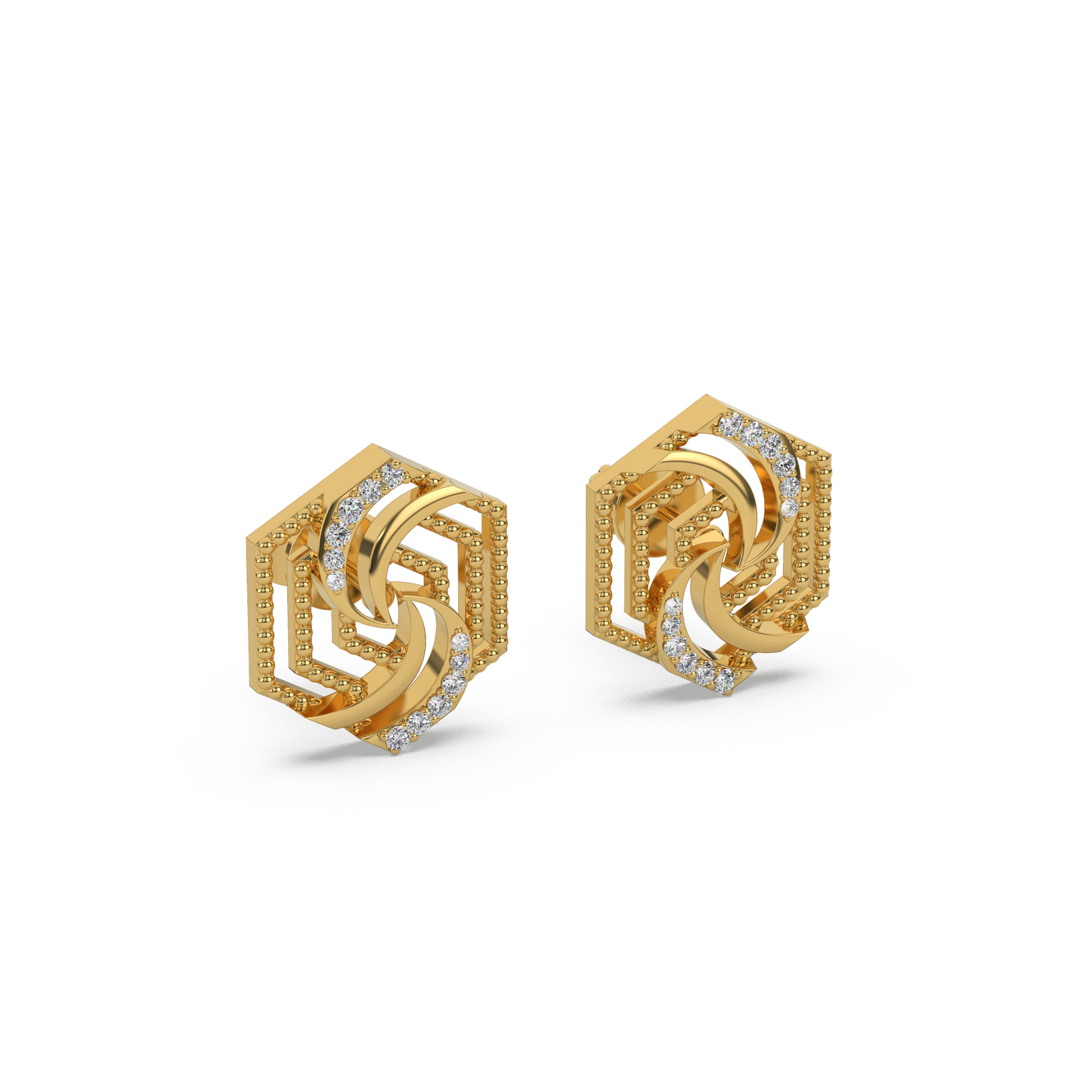 Radiant Gem Diamond Earring 18K
