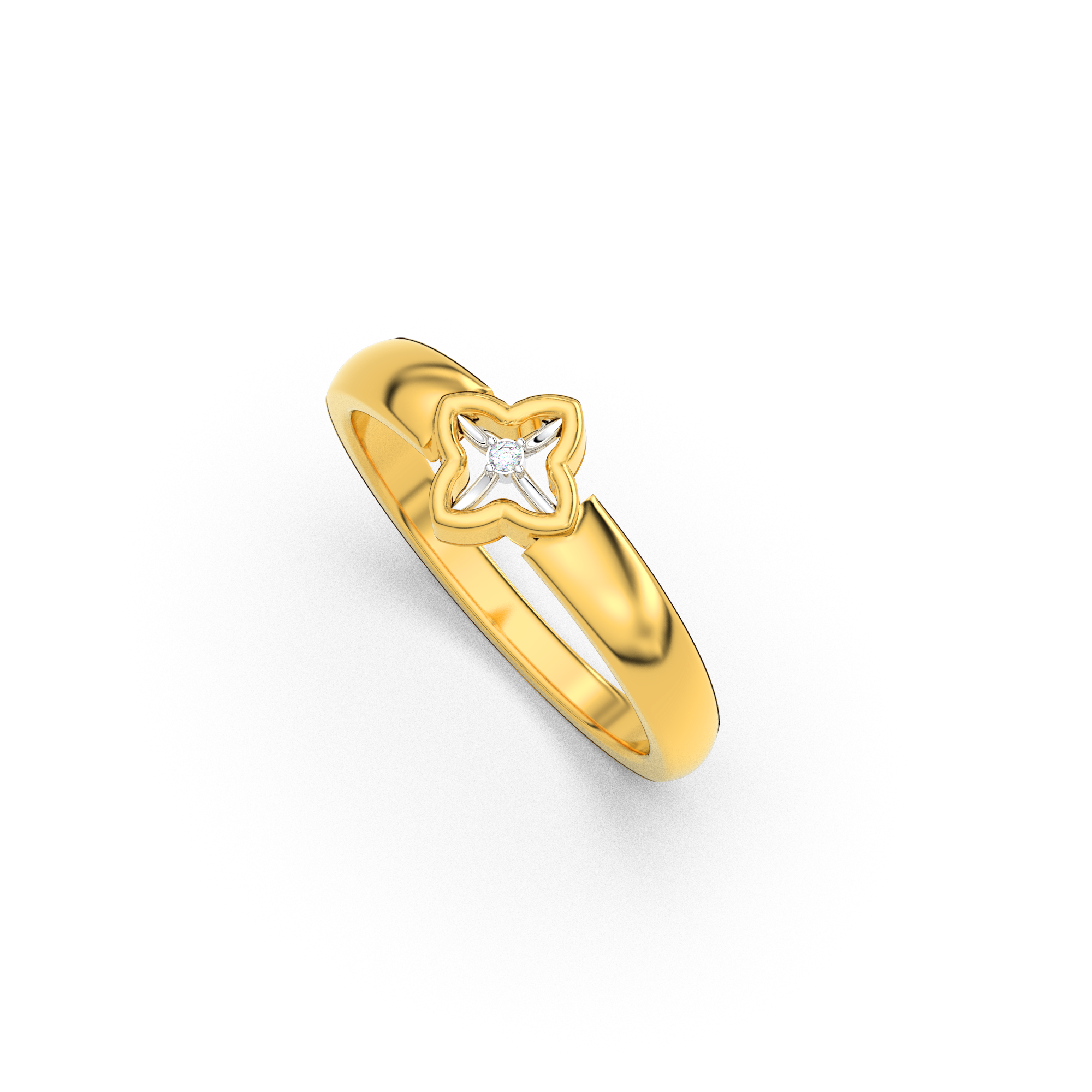 Cosmic Cascade 14Kt Diamond Ring