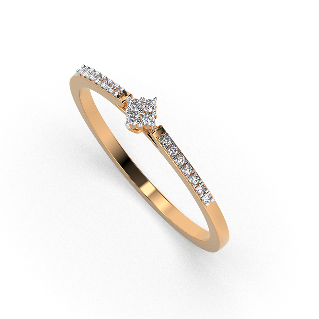Aurora Veil 14Kt Diamond Ring