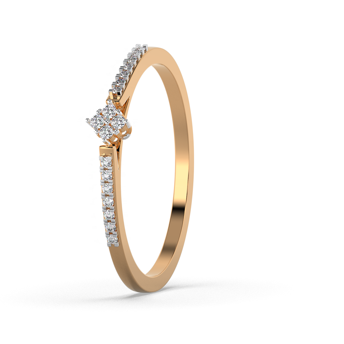 Aurora Veil 14Kt Diamond Ring