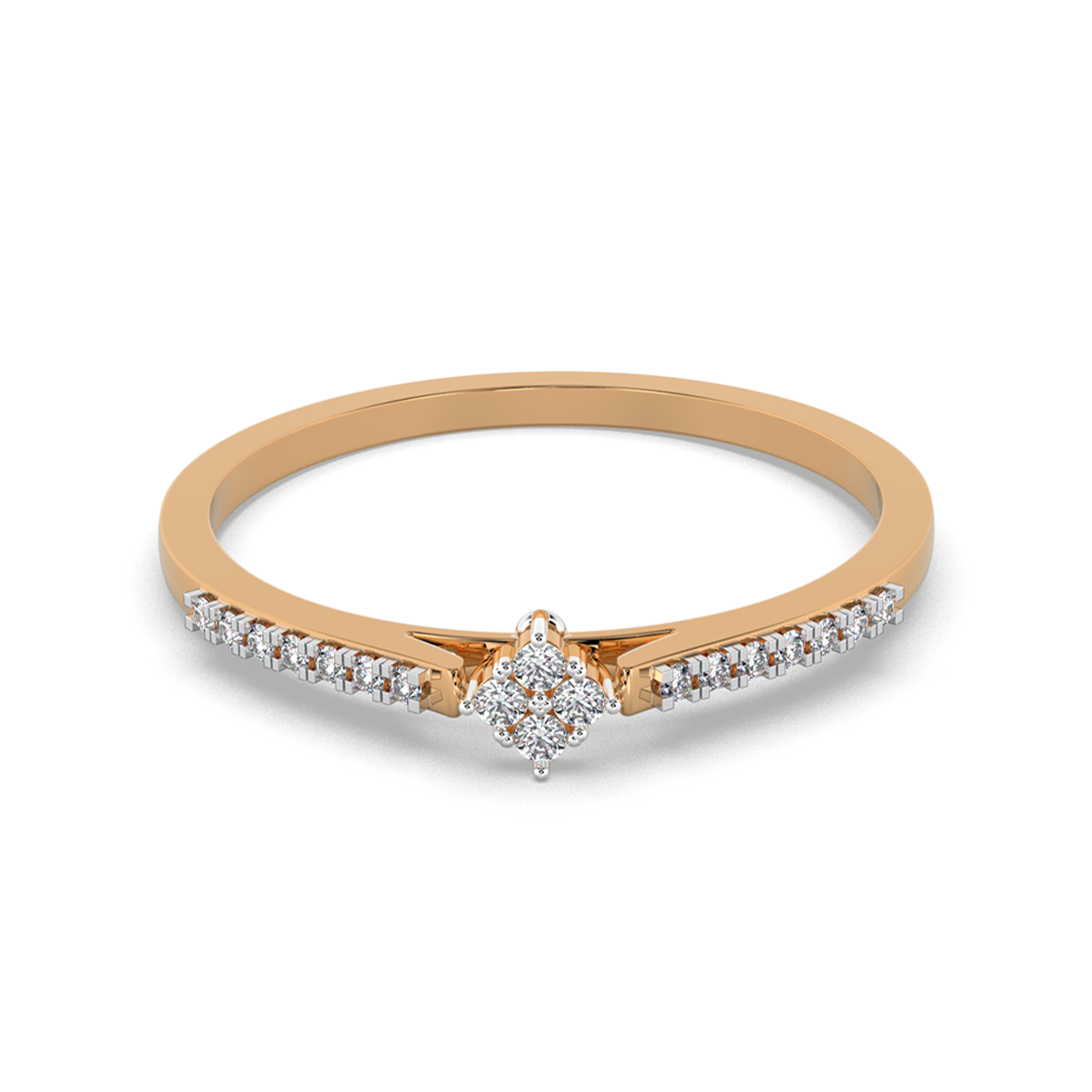 Aurora Veil 14Kt Diamond Ring