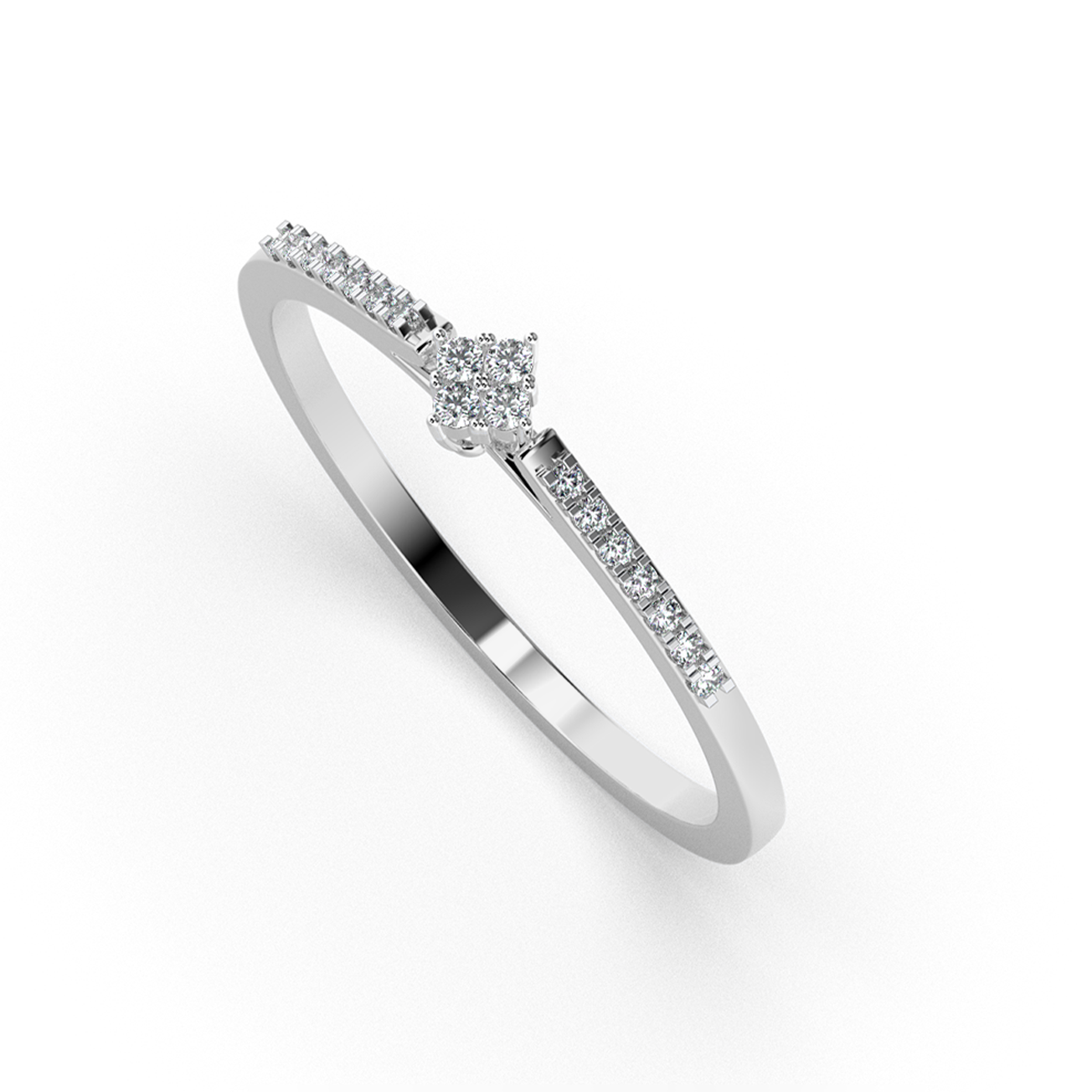 Aurora Veil 14Kt Diamond Ring