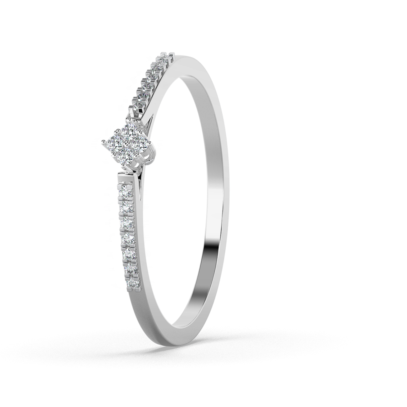 Aurora Veil 18Kt Diamond Ring