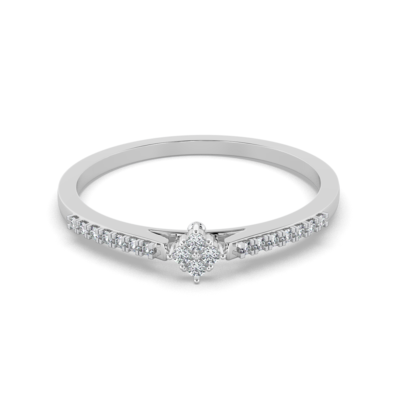 Aurora Veil 14Kt Diamond Ring