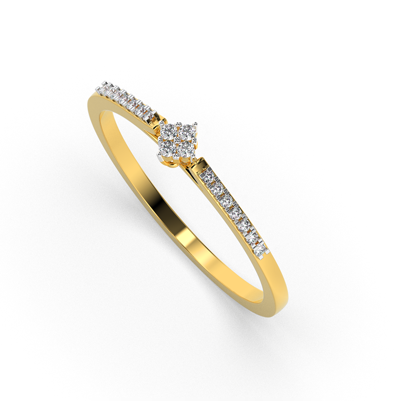 Aurora Veil 14Kt Diamond Ring