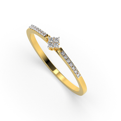 Aurora Veil 14Kt Diamond Ring