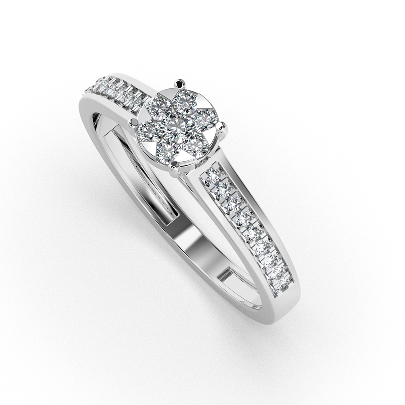 Moonlit Mirage 18Kt Diamond Ring