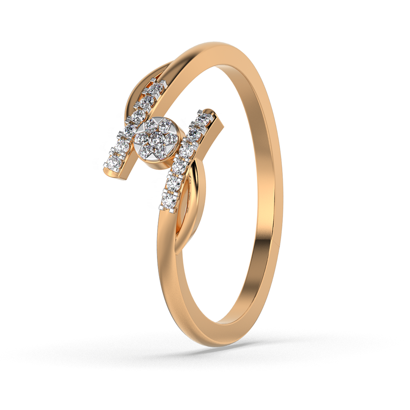Crimson Serenade 14Kt Diamond Ring