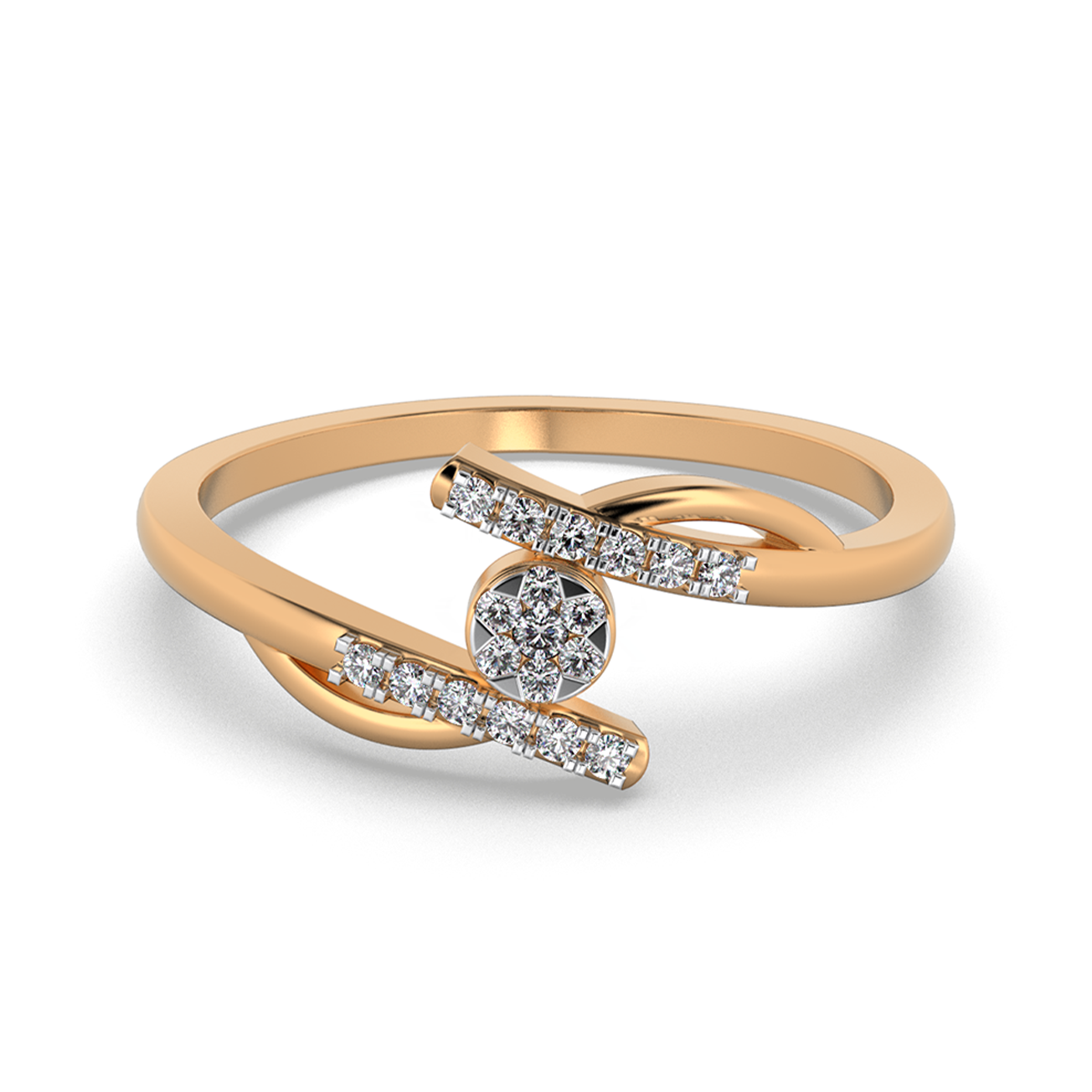 Crimson Serenade 14Kt Diamond Ring
