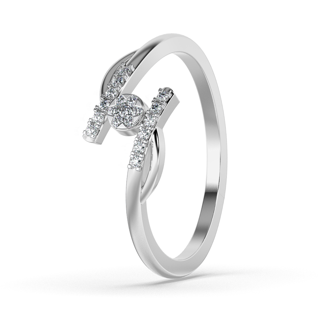 Crimson Serenade 14Kt Diamond Ring