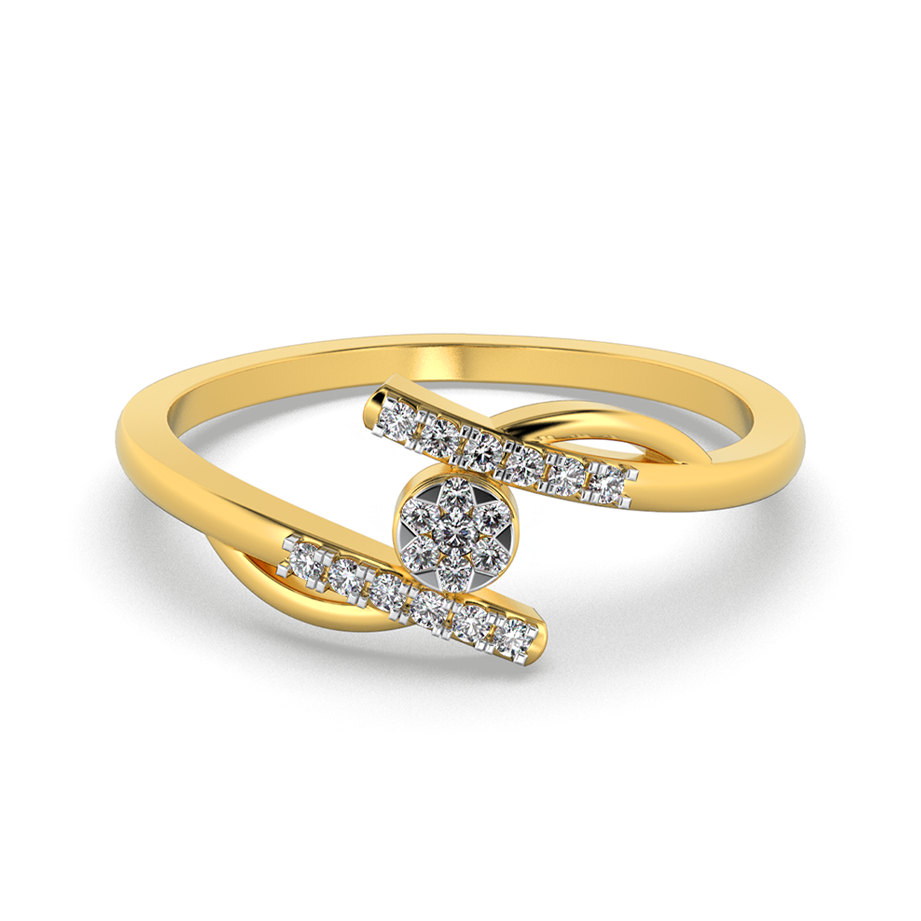 Crimson Serenade 14Kt Diamond Ring