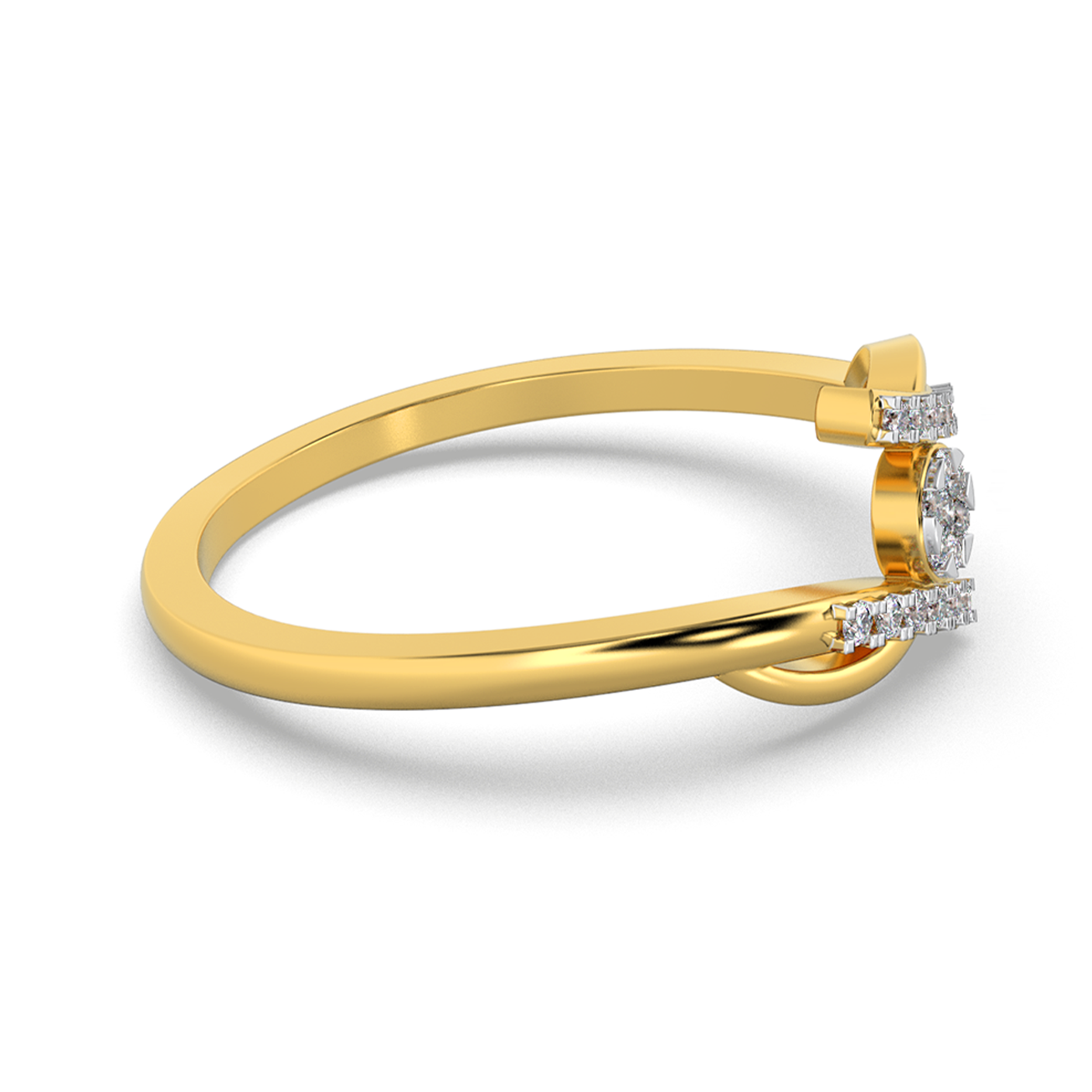 Crimson Serenade 14Kt Diamond Ring