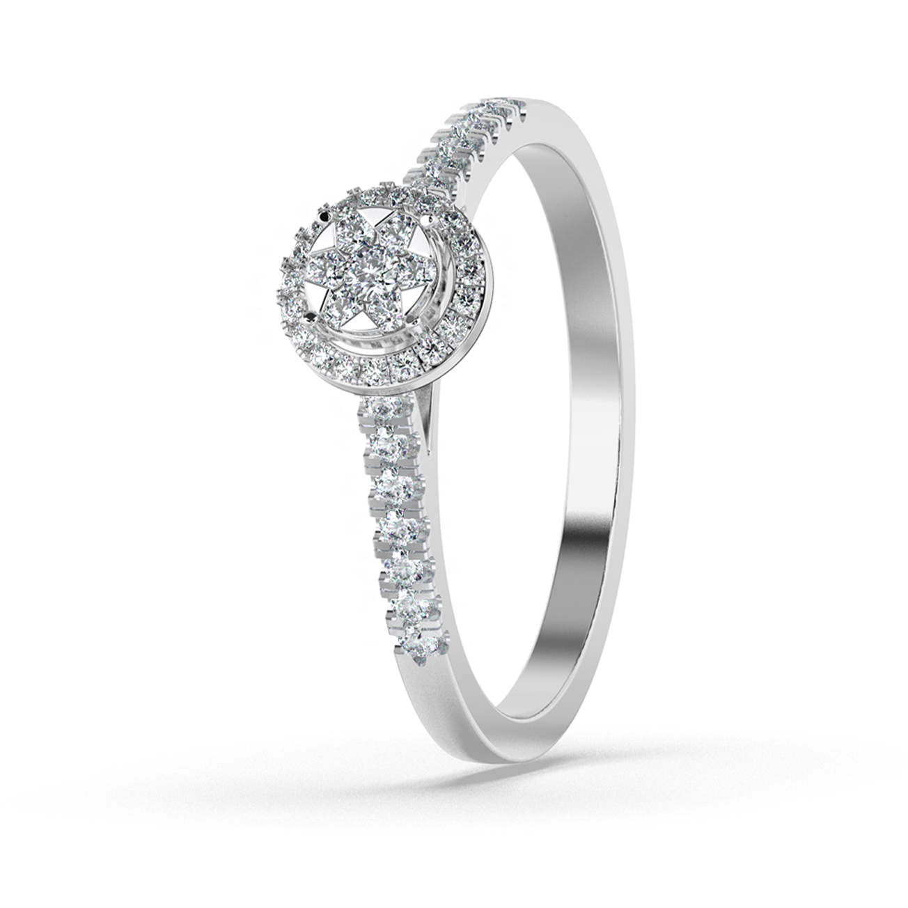 Ivory Whisper 18Kt Diamond Ring